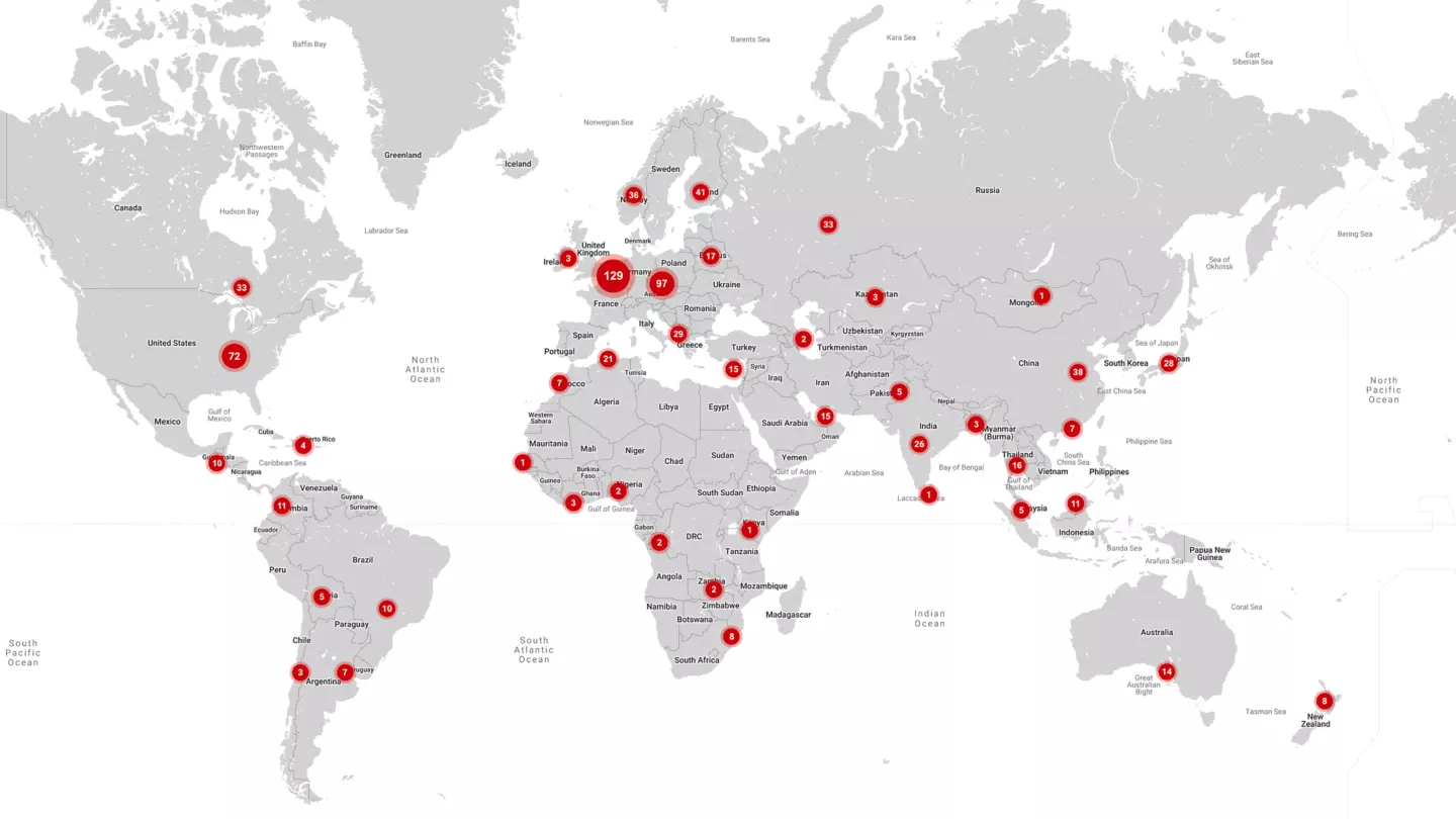 Our global distribution